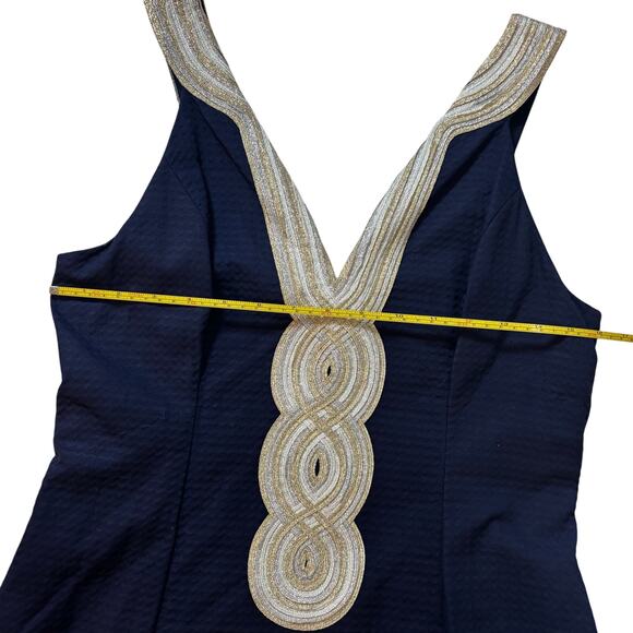 Lilly Pulitzer Valli Shift Dress In True Navy .  Embellished Size 6 Rv $198 - Picture 6 of 16